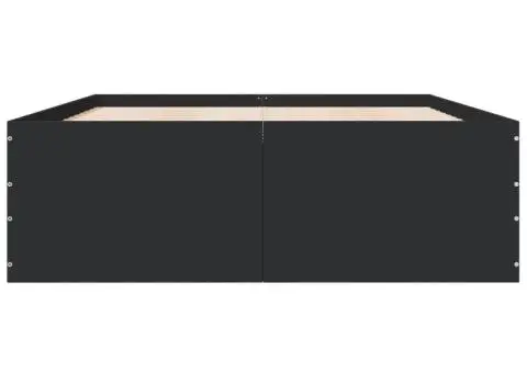 Cadru de pat, negru, 120x190 cm, lemn prelucrat - 4/5