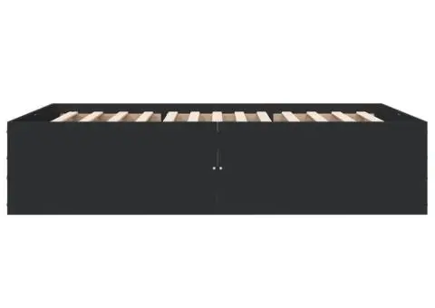 Cadru de pat, negru, 120x190 cm, lemn prelucrat - 5/5