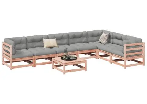 Set canapele grădină cu perne, 8 piese, lemn masiv brad douglas - 1/5