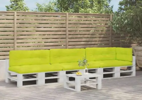 Perne de paleți, 7 buc., verde deschis, material textil - 1/5