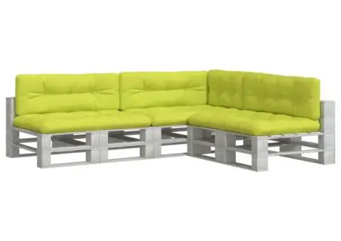 Perne de paleți, 7 buc., verde deschis, material textil - 3/5