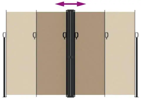 Copertină laterală retractabilă, gri taupe, 220x600 cm - 5/5