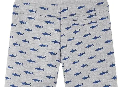 Pantaloni scurți pentru copii cu șnur, gri deschis melanj, 104 - 2/5