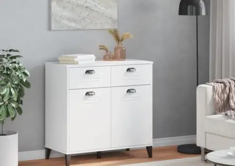 Dulap „VIKEN”, alb, 80x40x80 cm, lemn prelucrat - 3/5