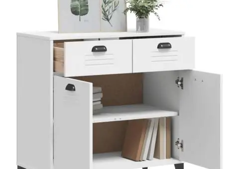 Dulap „VIKEN”, alb, 80x40x80 cm, lemn prelucrat - 4/5