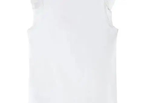 Tricou pentru copii, mâneci cu volane, ecru, 92 - 2/5