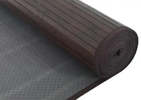 Covor dreptunghiular, maro închis, 80x100 cm, bambus - 5/5