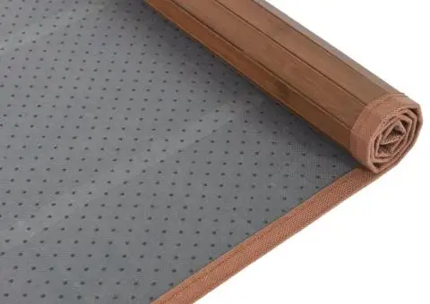 Covor dreptunghiular, maro, 80x500 cm, bambus - 5/5