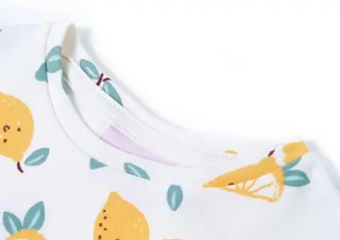 Tricou pentru copii cu tiv tip cravată, ecru, 92 - 3/5