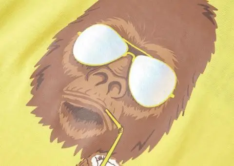 Tricou pentru copii cu mâneci scurte, galben, 128 - 4/5