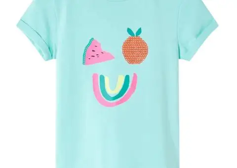 Tricou pentru copii, verde mentă deschis, 92 - 1/5