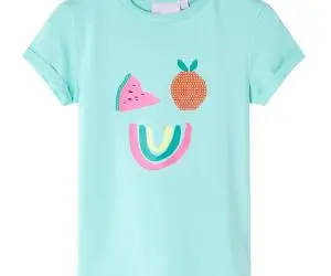 Tricou pentru copii, verde mentă deschis, 92