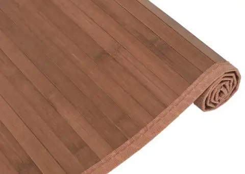 Covor dreptunghiular, maro, 80x1000 cm, bambus - 4/5