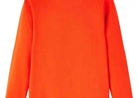 Tricou copii mâneci lungi, portocaliu aprins, 116 - 2/5