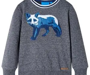 Bluzon pentru copii, bleumarin melanj, 140