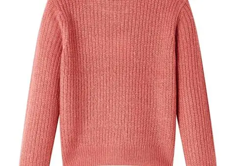 Pulover pentru copii tricotat, roz mediu, 116 - 2/5