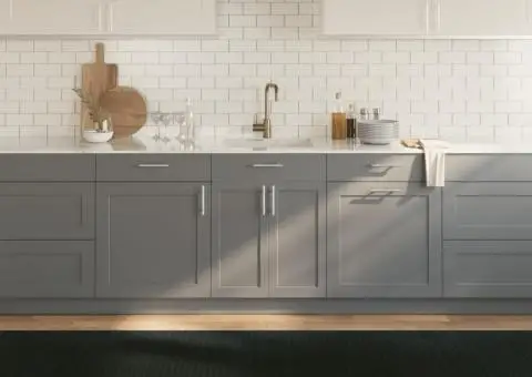 Covor dreptunghiular, gri, 100x1000 cm, bambus - 1/5