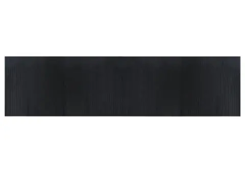 Covor dreptunghiular, negru, 100x400 cm, bambus - 2/5