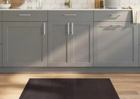 Covor dreptunghiular, maro închis, 80x100 cm, bambus - 1/5