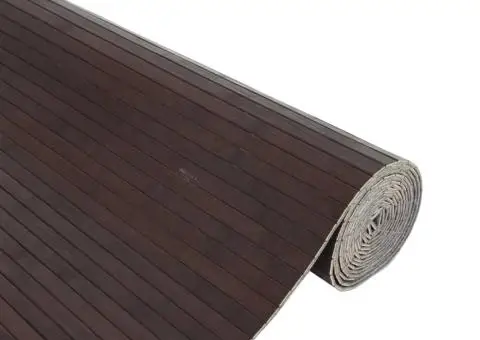 Covor dreptunghiular, maro închis, 80x100 cm, bambus - 4/5