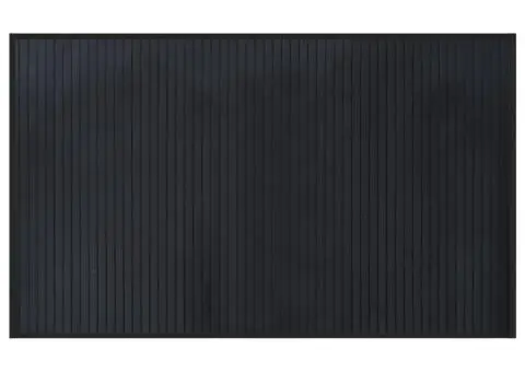 Covor dreptunghiular, negru, 60x100 cm, bambus - 2/5