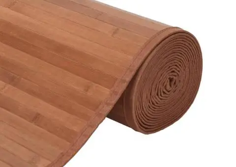 Covor dreptunghiular, maro, 60x300 cm, bambus - 4/5