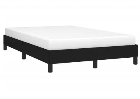 Cadru de pat fără saltea Negru 120x190 cm țesătură - 4/5