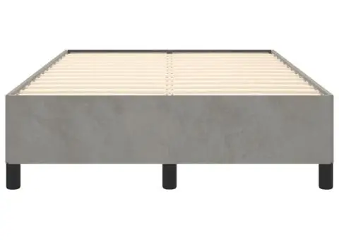 Cadru de de pat fără saltea Gri deschis 120x190 cm catifea - 5/5