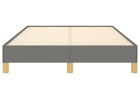 Cadru de pat fără saltea gri închis 120x190 cm țesătură - 5/5