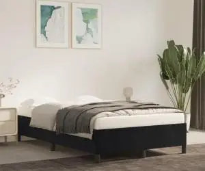 vidaXL Cadru de pat fără saltea Negru 120x190 cm catifea