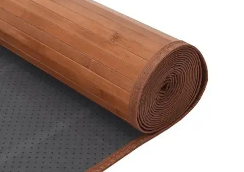 Covor dreptunghiular, maro, 60x500 cm, bambus - 5/5