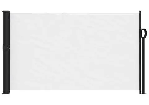 Copertina laterală retractabilă, alb, 120x500 cm - 3/5