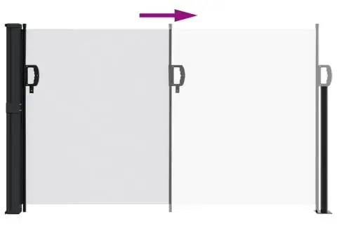 Copertina laterală retractabilă, alb, 120x500 cm - 5/5