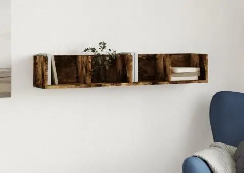 Dulap de perete, stejar fumuriu, 99x18x16,5 cm, lemn compozit - 3/5