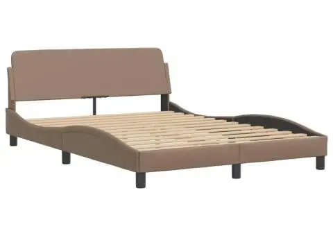 Cadru de pat cu tăblie, cappuccino, 120x200 cm, piele ecologică - 5/5