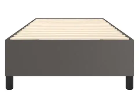 Cadru de pat, gri, 90x190 cm, piele ecologică - 5/5