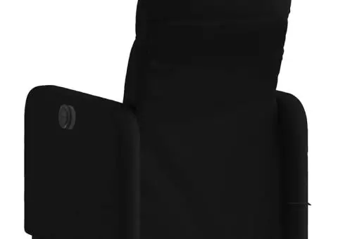 Fotoliu electric de masaj rabatabil cu ridicare, negru, textil - 5/5