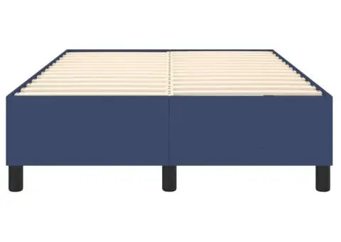 Cadru de pat fără saltea țesătură albastră 120x200 cm - 5/5