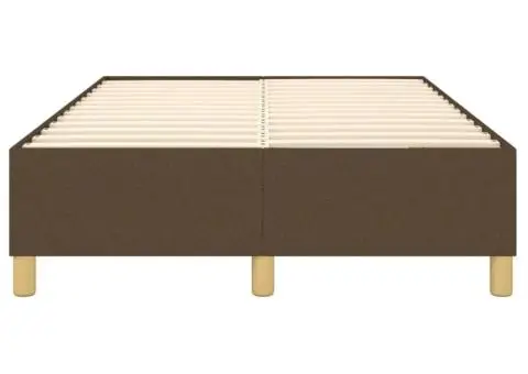 Cadru de pat fără saltea, maro închis, 120x200 cm, textil - 5/5