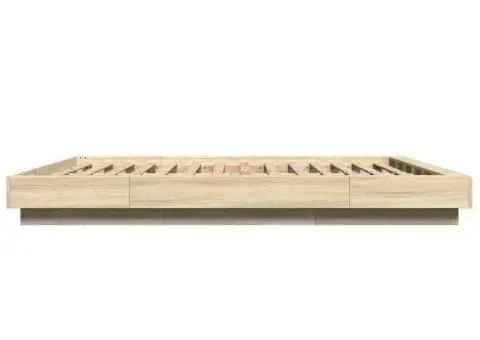 Cadru de pat, stejar sonoma, 160x200 cm, lemn prelucrat - 5/5