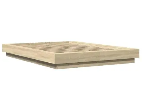 Cadru de pat, stejar sonoma, 120x190 cm, lemn prelucrat - 3/5