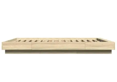 Cadru de pat, stejar sonoma, 120x190 cm, lemn prelucrat - 5/5