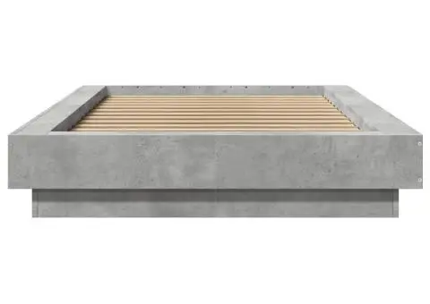 Cadru de pat, gri beton, 100x200 cm, lemn prelucrat - 4/5