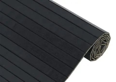 Covor dreptunghiular, negru, 70x300 cm, bambus - 4/5