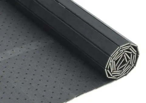 Covor dreptunghiular, gri, 100x100 cm, bambus - 5/5