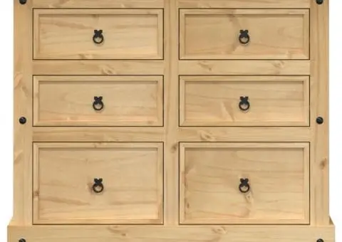 Dulap cu sertare „Corona”, 110x43x91 cm, lemn masiv de pin - 4/5