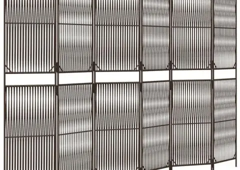 Separator de cameră cu 6 panouri, maro, poliratan - 2/5