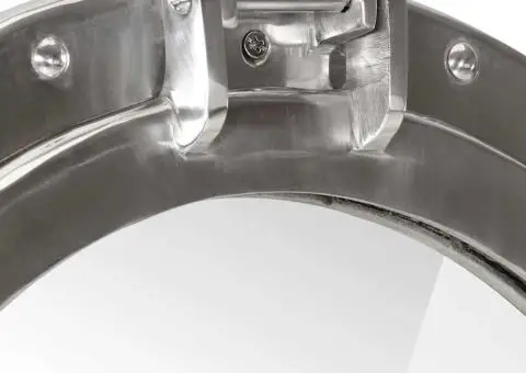 Oglindă hubloul de pus pe perete Ø50 cm Aluminiu și Sticlă - 5/5