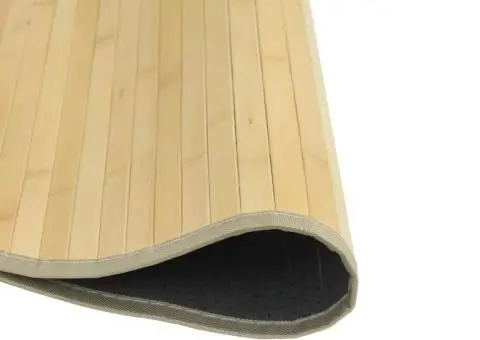 Covor rotund, natural deschis, 100 cm, bambus - 4/5