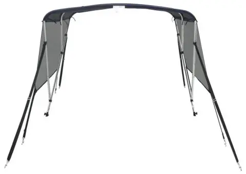 Parasolar Bimini 3 arcuri pereți din plasă 183x(185-198)x137 cm - 4/5